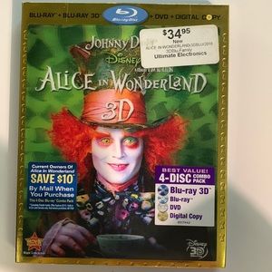 Alice in Wonderland 3 Disc set Blu Ray, DVD and Digital Copy